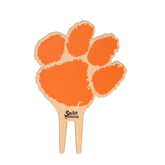 Clemson University Tiger Paw Color Plant Stake