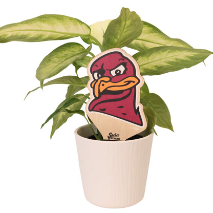 Virginia Tech Hokie Head Color Plant Stake