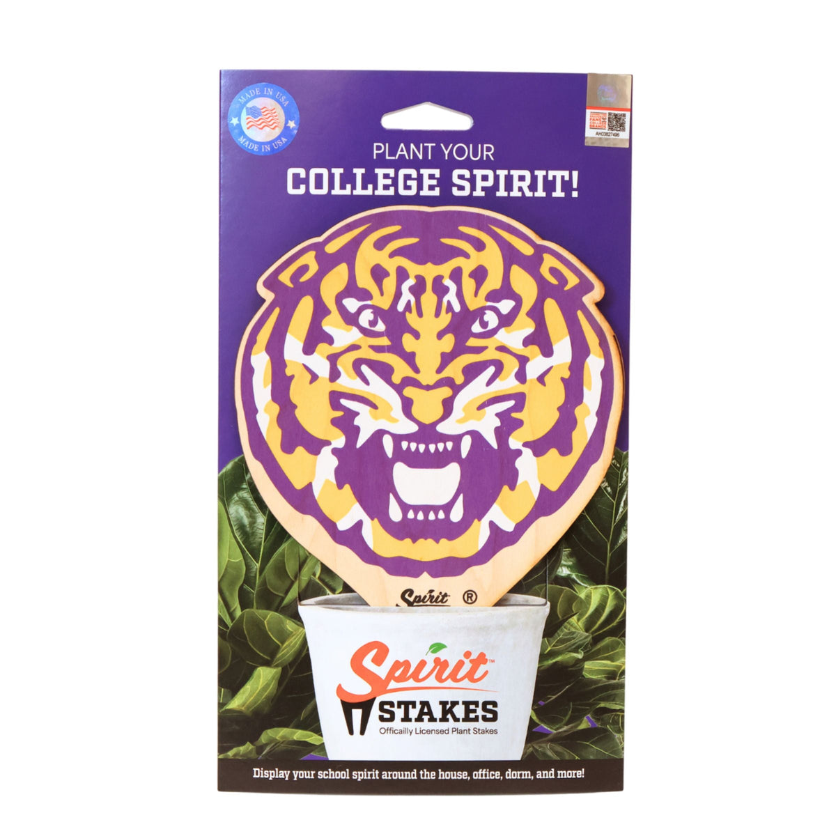 Louisiana State University Tiger Head Color Plant Stake