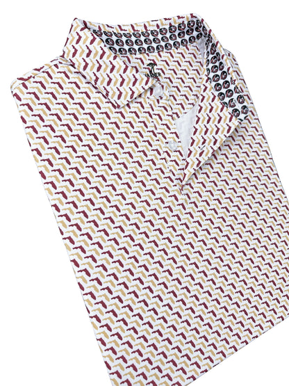 FSU Garnet & Gold State Pride Polo — collar detail