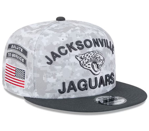 Jacksonville Jaguars New Era 2024 Salute To Service 9Fifty Digital Camo Snapback Hat