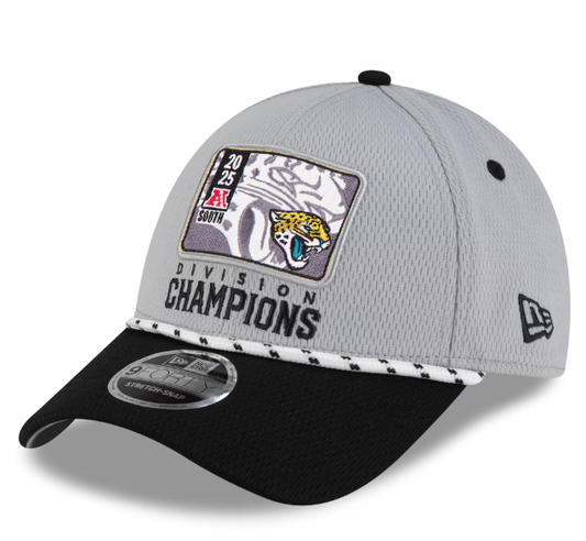 Jacksonville Jaguars New Era 2025 Division Champions 9Forty Stretch Snap Hat