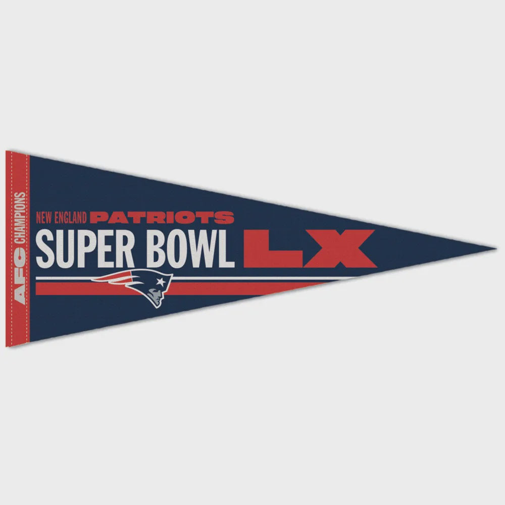 New England Patriots Super Bowl Champions Premium Pennant - 12" x 30" Collectible