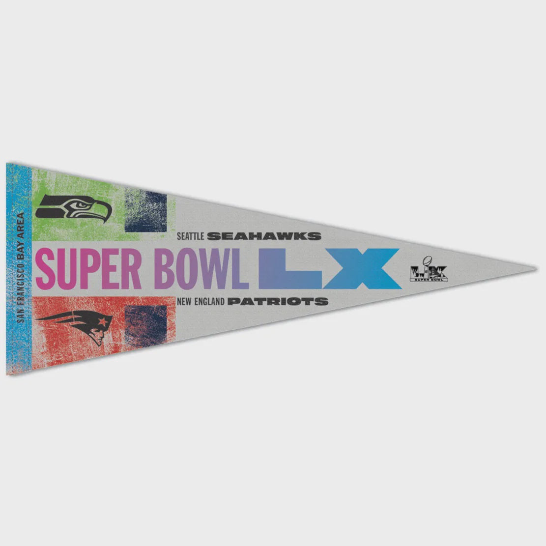 Super Bowl LX (60) Dueling Premium Pennant - officially licensed fan gear