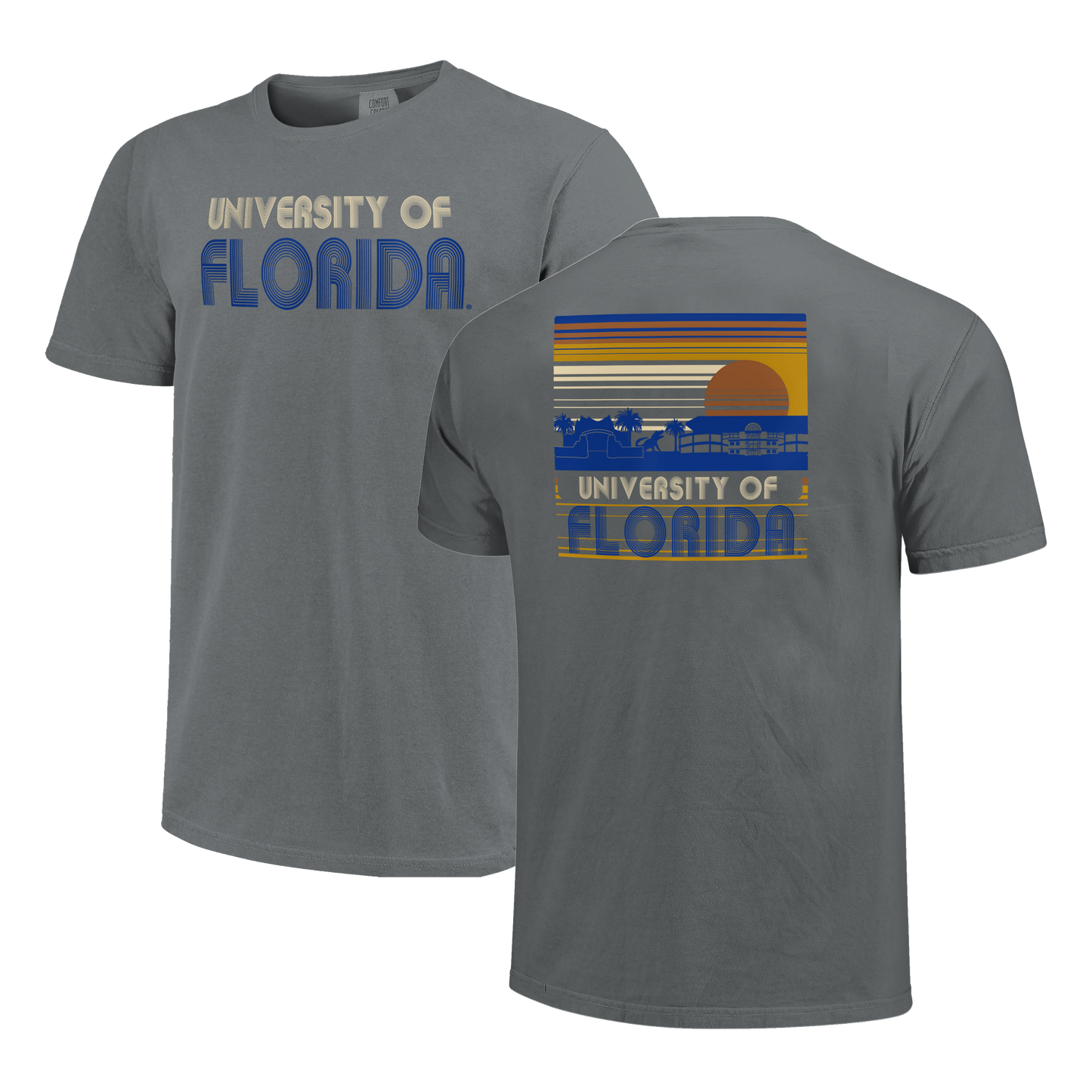 Florida Gators Image One Men's Vintage Stripes Campus T-Shirt - officially licensed fan gear