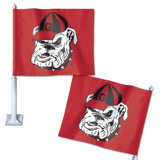 NCAA Georgia Bulldogs WinCraft Old English Dog Car Flag