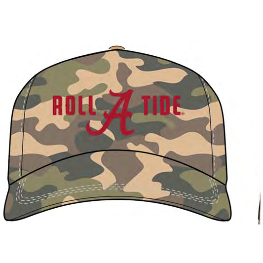 NCAA Alabama Crimson Tide Campus Collection Roll A Tide Duck Camo Trucker Cap