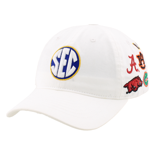 SEC Conference Zephyr Allover 3D Scholar White Hat