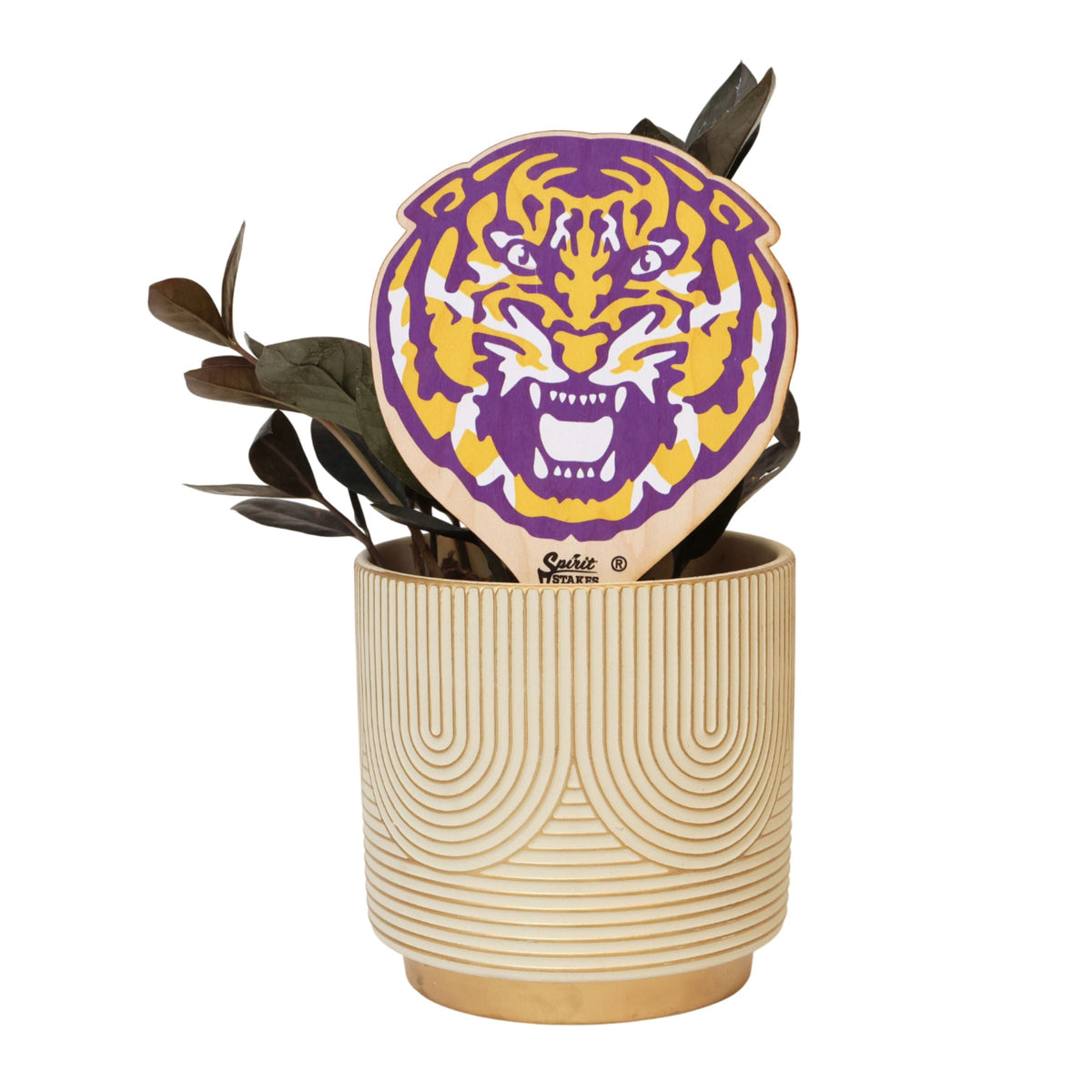 Louisiana State University Tiger Head Color Plant Stake