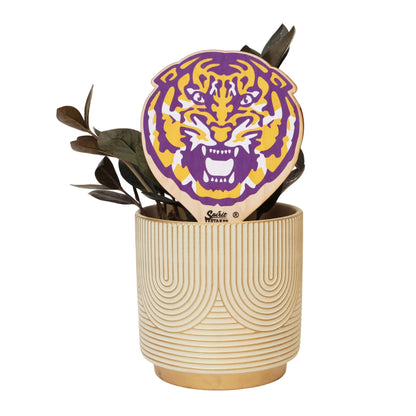 Louisiana State University Tiger Head Color Plant Stake