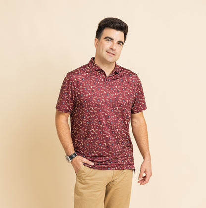 FSU Seminole Safari Print Polo — on-model
