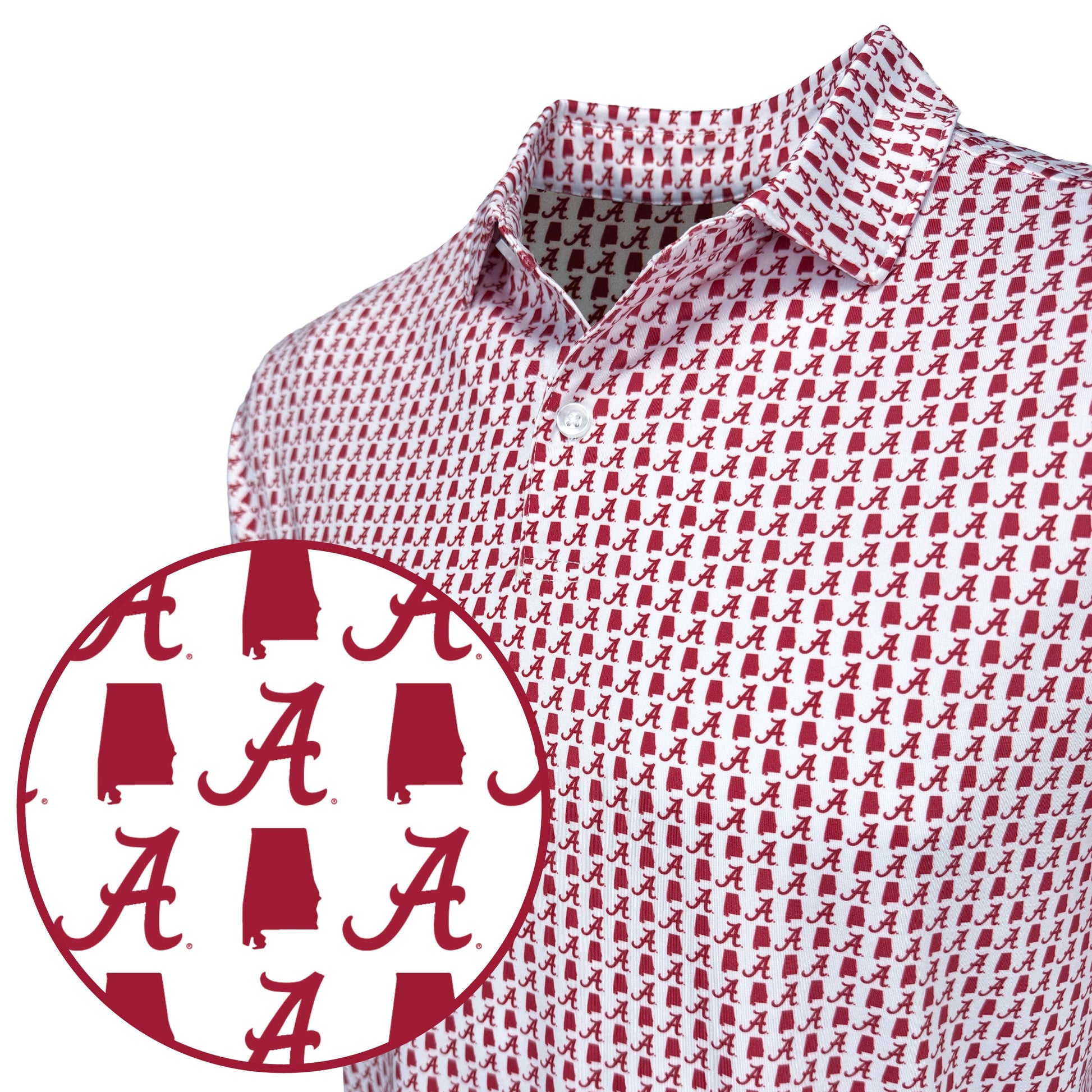 Alabama Rammer Jammer Polo — print detail