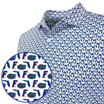 UF Old Florida Print Polo — print detail