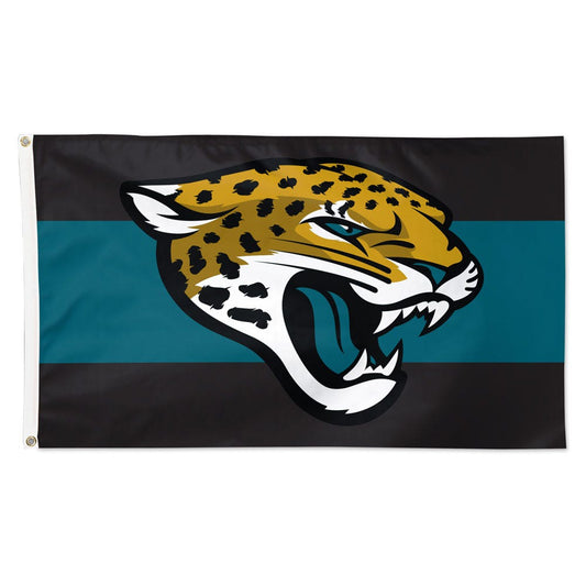 NFL Jacksonville Jaguars WinCraft Horiz. Stripes Flag - Deluxe 3' X 5'