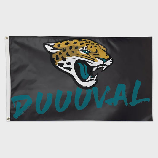 Jacksonville Jaguars Duuuval Slogan Deluxe Single-Sided Flag  WinCraft