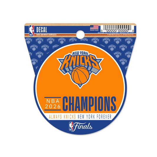 NBA New York Knicks WinCraft Color Decal Team Logo Blue and Orange