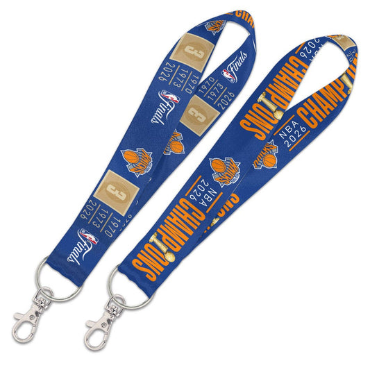 NBA New York Knicks WinCraft Lanyard Key Strap 1 Inch Team Logo Blue and Orange