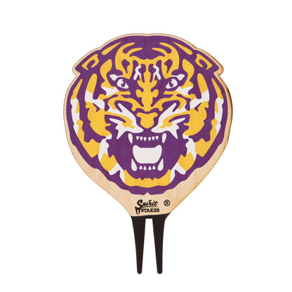 Louisiana State University Tiger Head Color Plant Stake