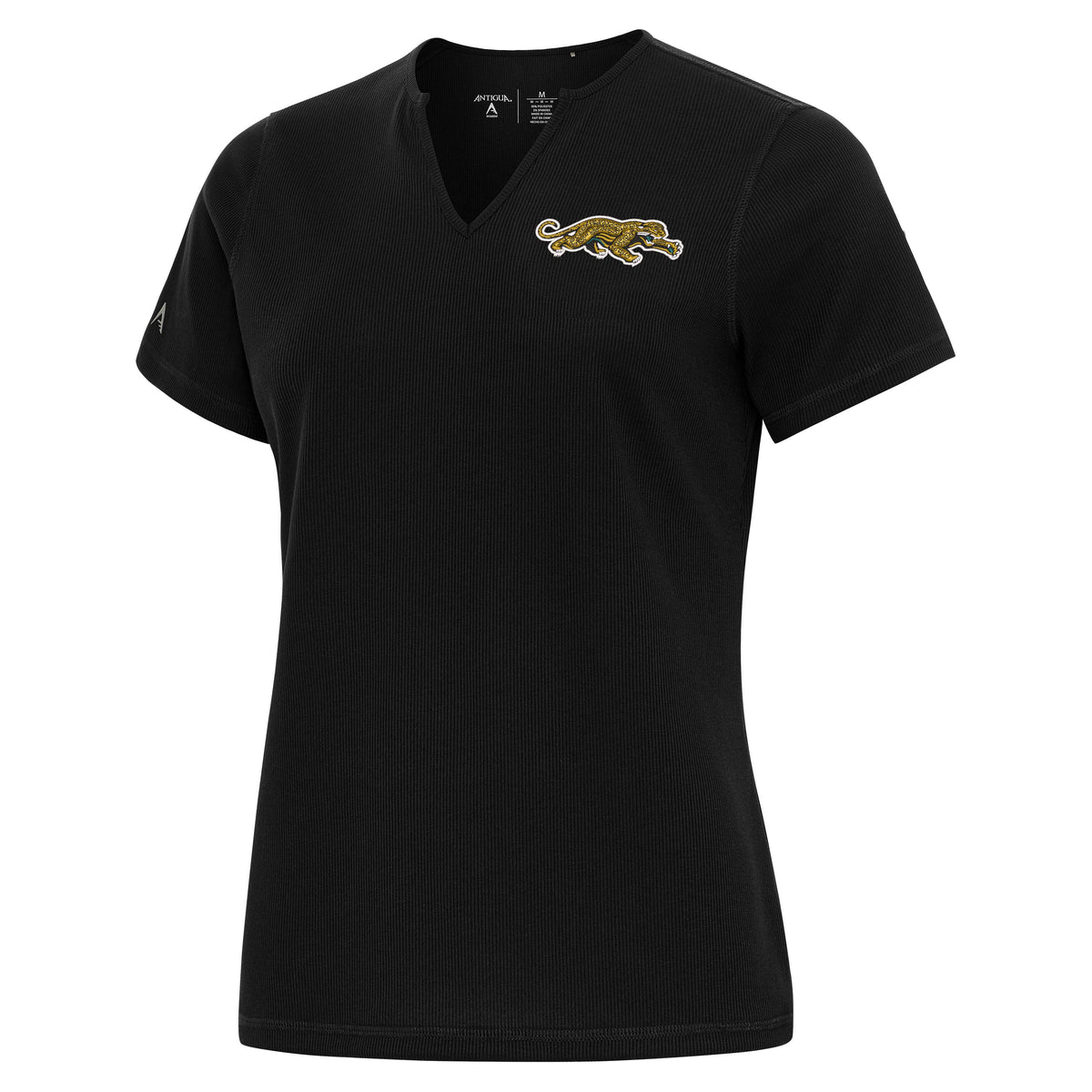 NFL Jacksonville Jaguars Antigua Ladies Vintage Traveler Black Rib Top