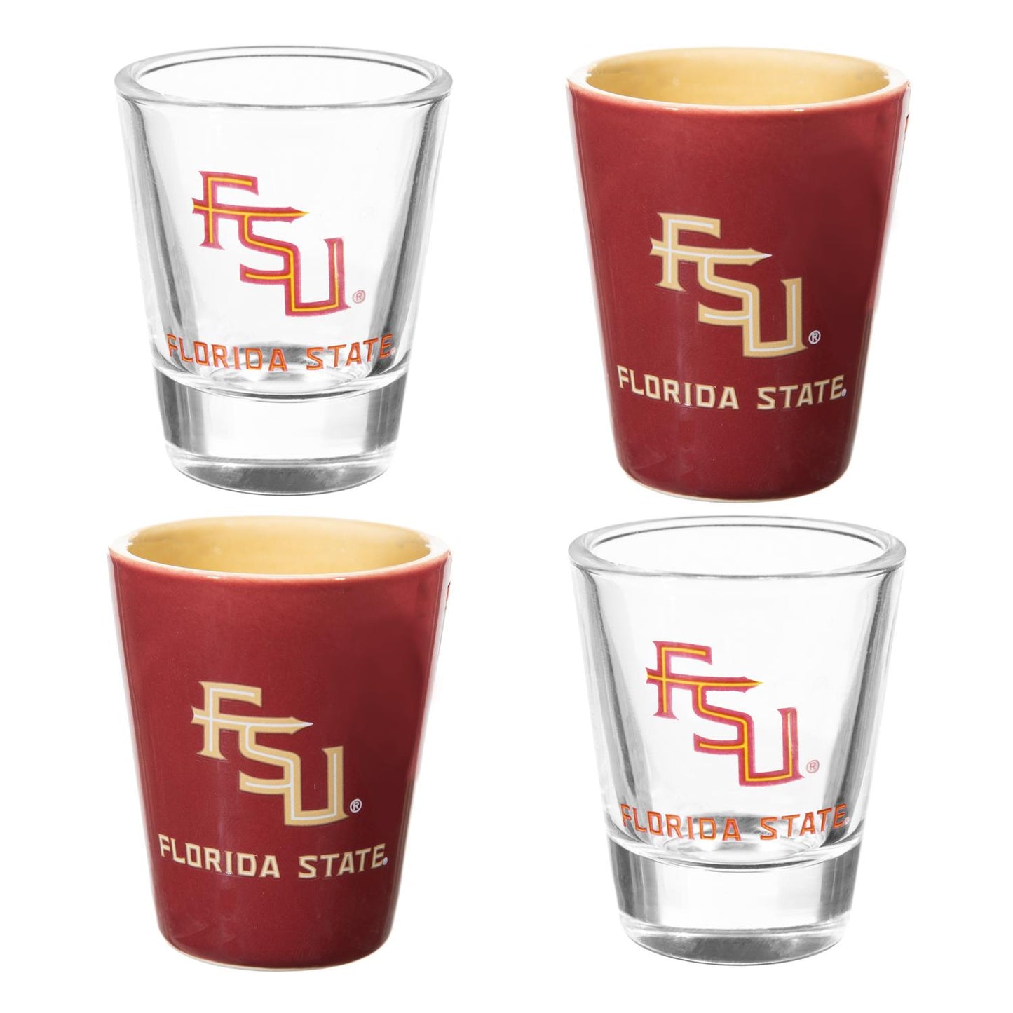 NCAA Florida State Seminoles Evergreen 2oz Ceramic and Glass Shot Glass Assorted Styles