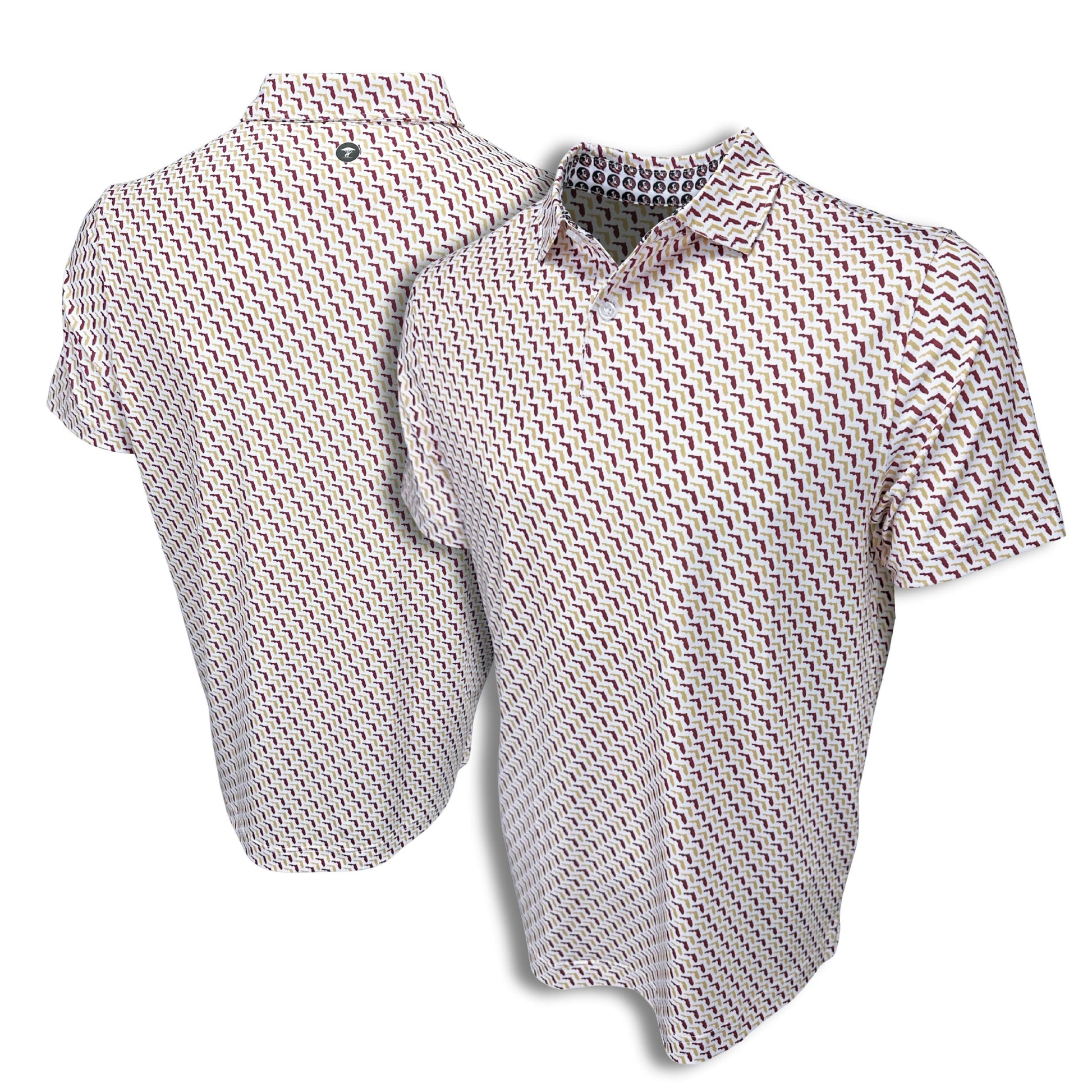 FSU Garnet & Gold State Pride Polo — full print