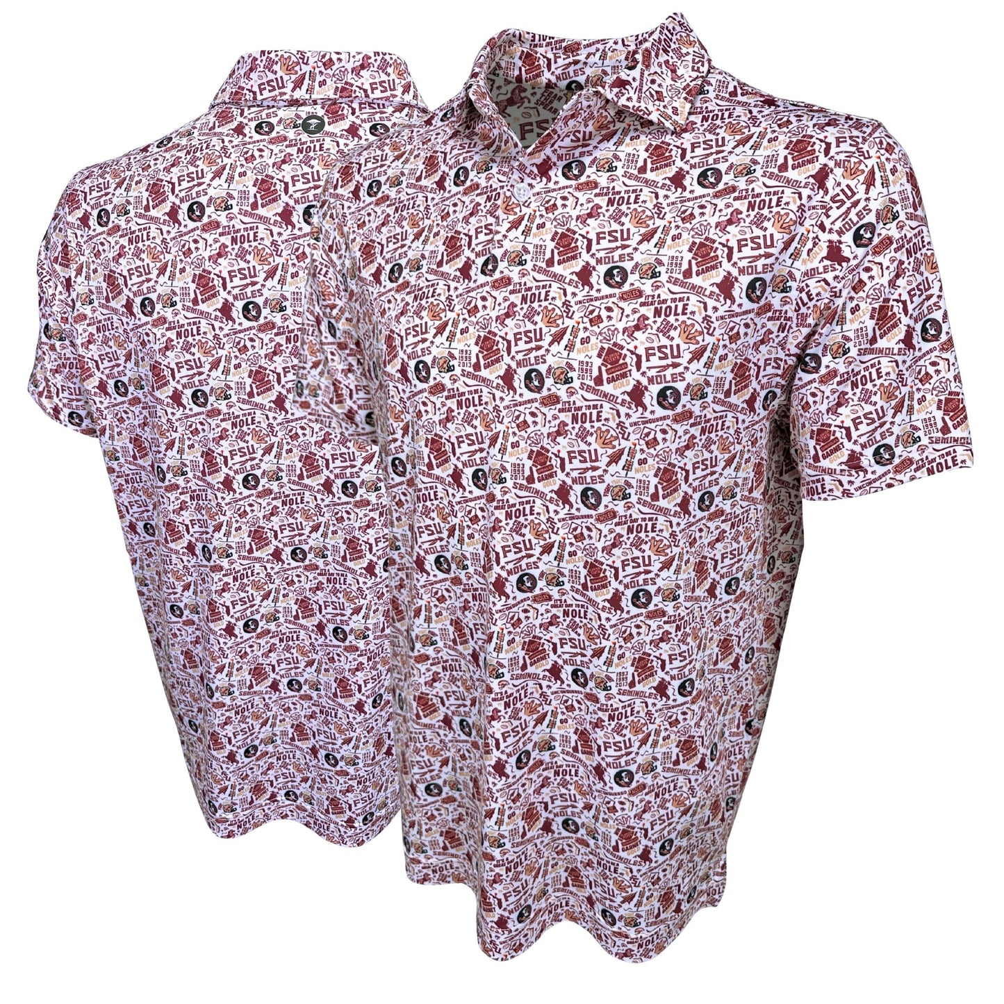 FSU Nole Gameday Print Polo — full print