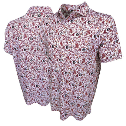FSU Nole Gameday Print Polo — full print