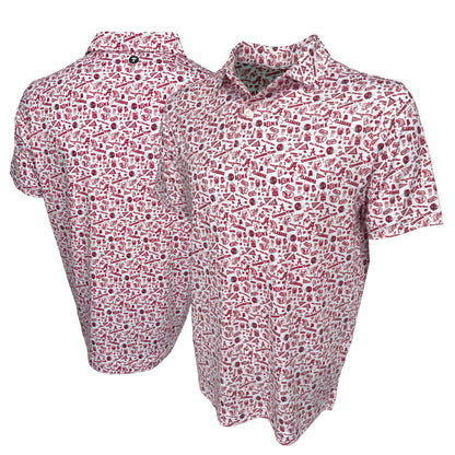 Alabama Bama Gameday Polo — full print