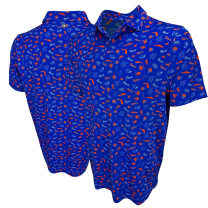 UF Swamp Safari Print Polo — full print