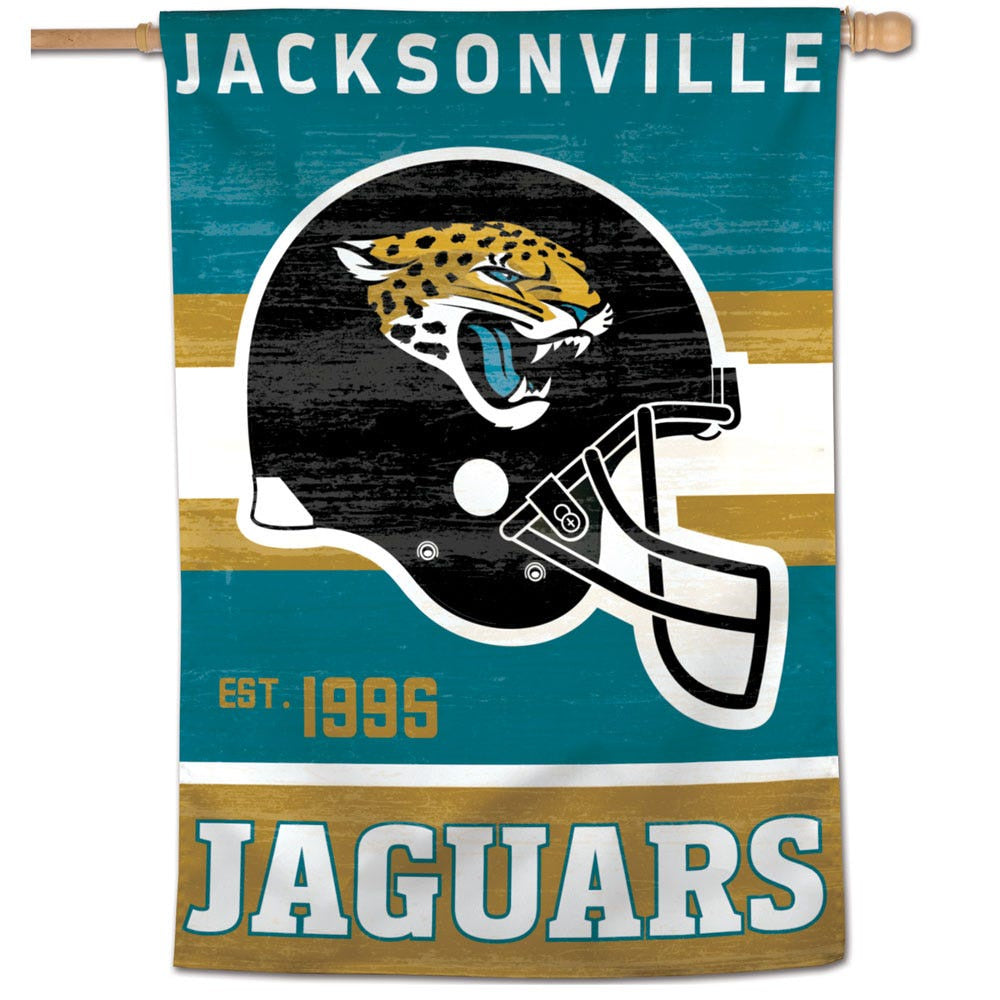 NFL Jacksonville Jaguars WinCraft Classic Logo Retro Vertical Flag 28" x 40"