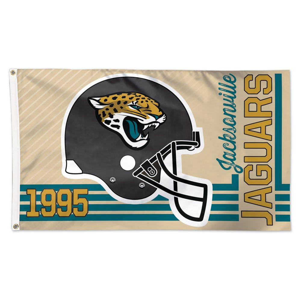NFL Jacksonville Jaguars WinCraft Classic Logo Retro look Flag - Deluxe 3' X 5'
