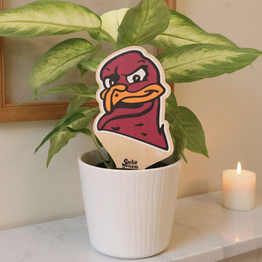 Virginia Tech Hokie Head Color Plant Stake