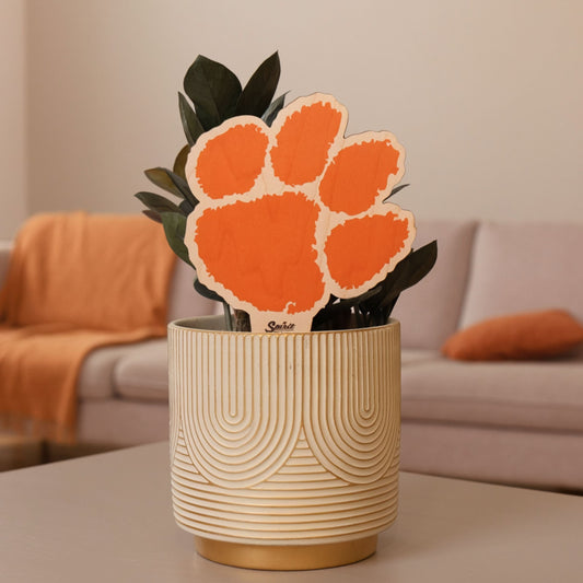Clemson University Tiger Paw Color Plant Stake