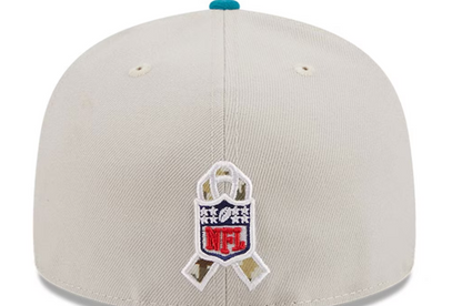NFL Jacksonville Jaguars New Era Stone/Teal 2023 Salute To Service 59FIFTY Fitted Hat