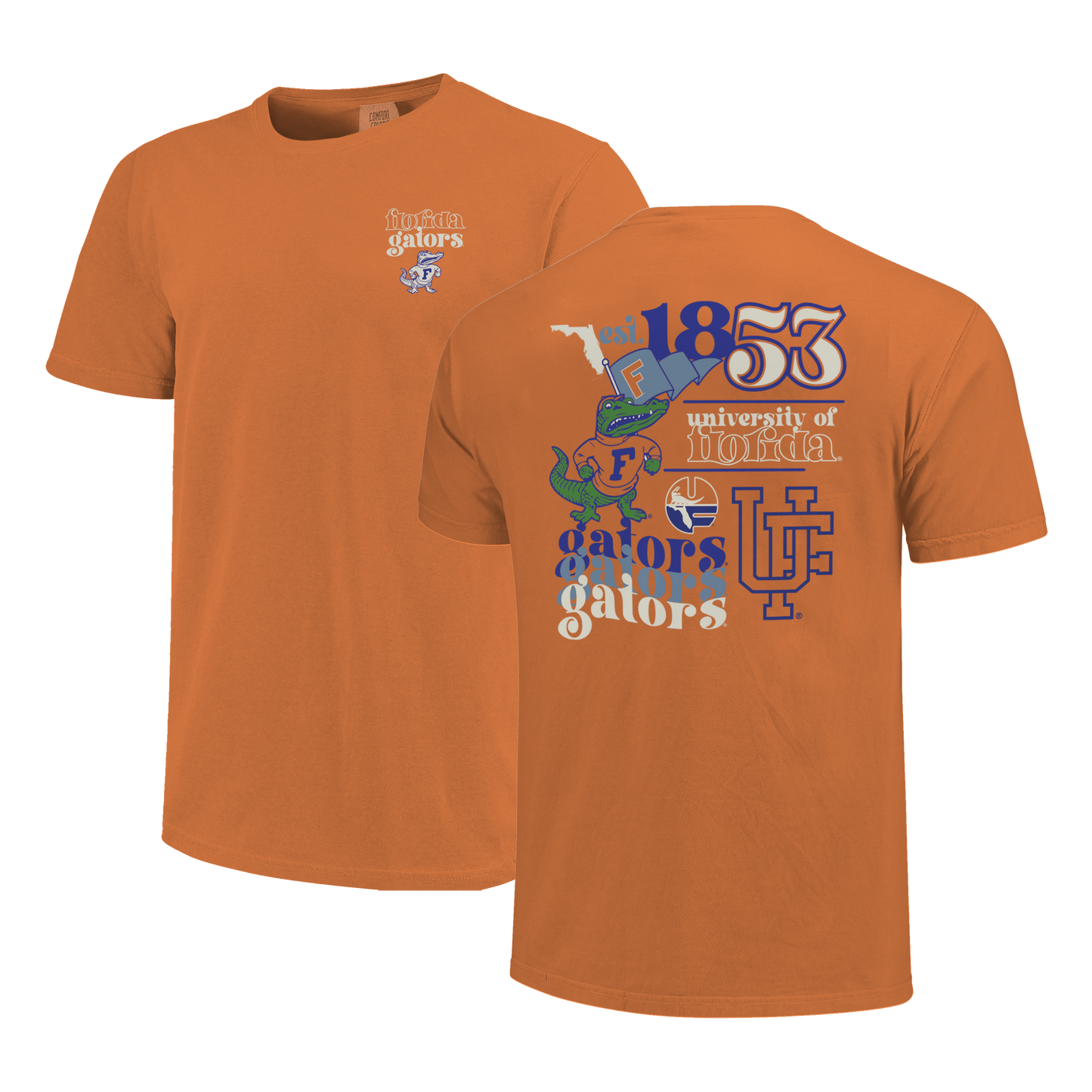 Florida Gators Image One Men's T-Shirt 250909 Logo Stacked - officially licensed fan gear