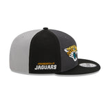 Jacksonville Jaguars New Era 9Fifty Men's Black/Gray 2023 Sideline Snapback