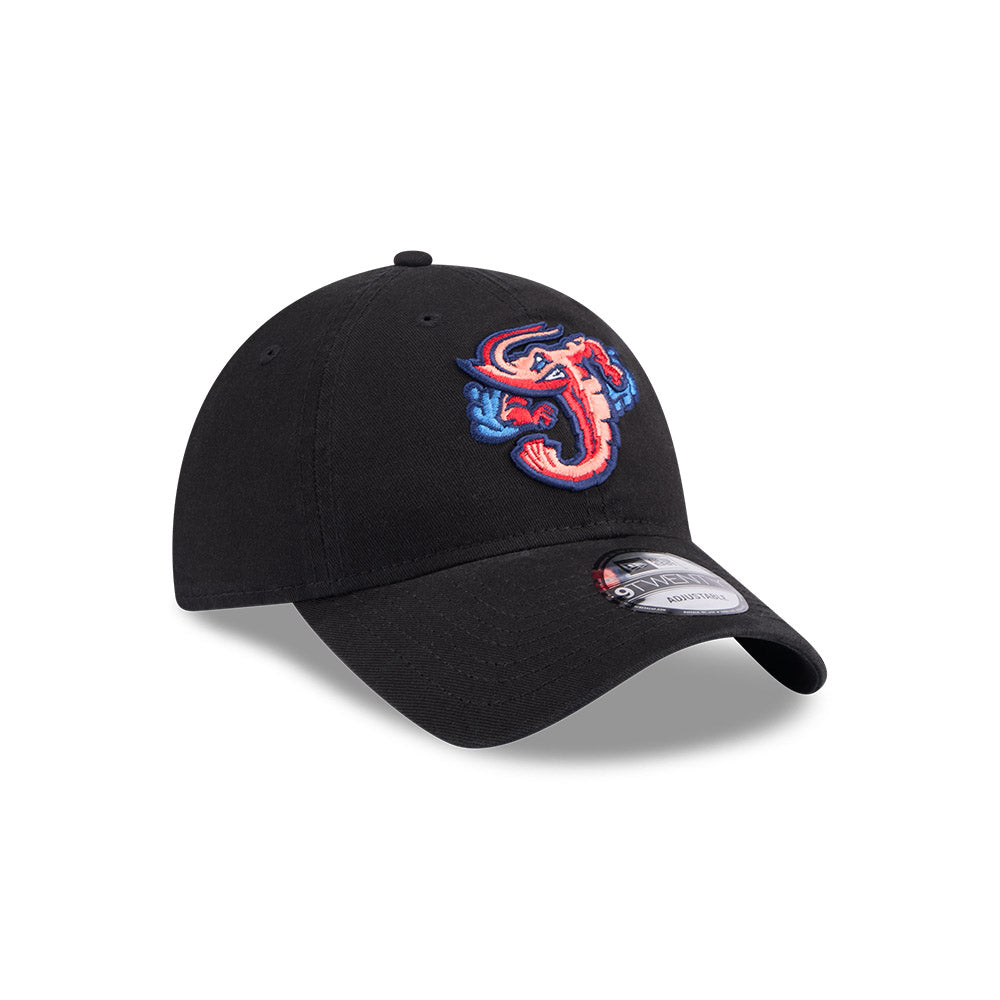 MiLB Jumbo Shrimp New Era 9Twenty Adjustable Black Hat