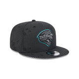 Jacksonville Jaguars New Era Black Midnight Ink Pop Outline 9FIFTY Snapback Hat Vintage Logo