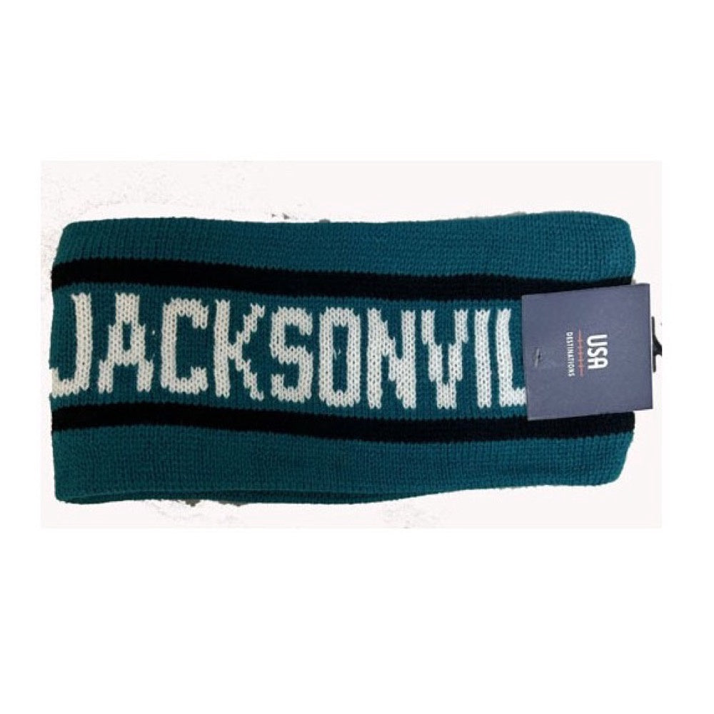 Jacksonville Jaguars USA Destinations knit headband, teal