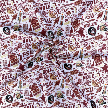 FSU Nole Gameday Print Polo — four-way stretch