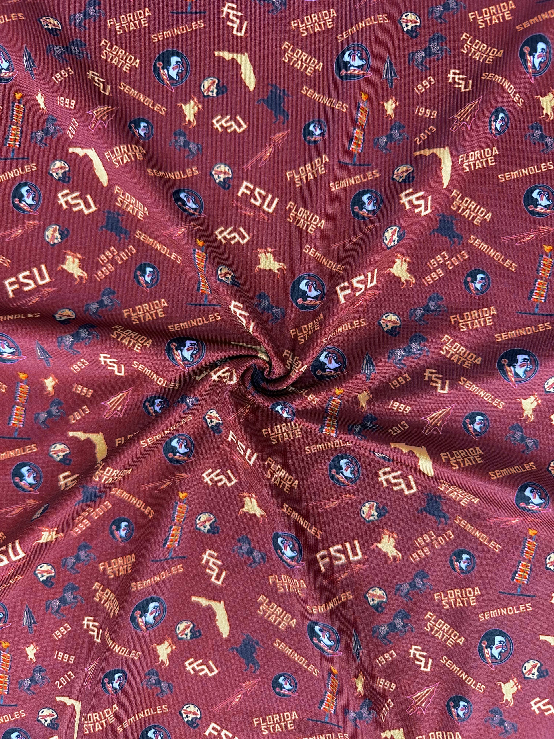 FSU Seminole Safari Print Polo — four-way stretch
