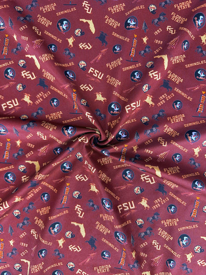 FSU Seminole Safari Print Polo — four-way stretch