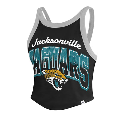 NFL Jacksonville Jaguars '47 Brand Shimmer Shadow Sporty Black Tank - front