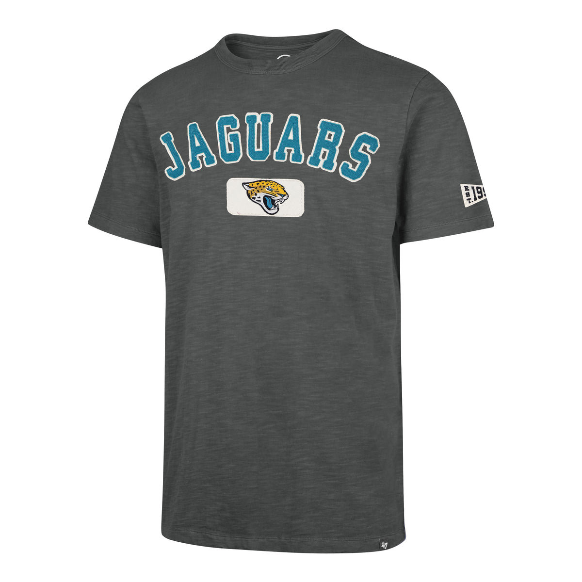 NFL Jacksonville Jaguars '47 Brand Seymoore Heavy Slub Coal Tee - front