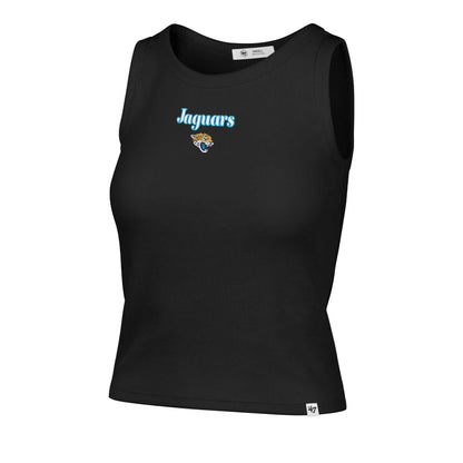 NFL Jacksonville Jaguars '47 Brand Straight Cut Baby Rib Black Tank - front