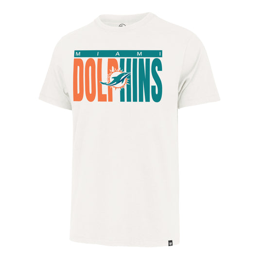 NFL Miami Dolphins '47 Brand Half Block Text Franklin Sandstone Tee - front