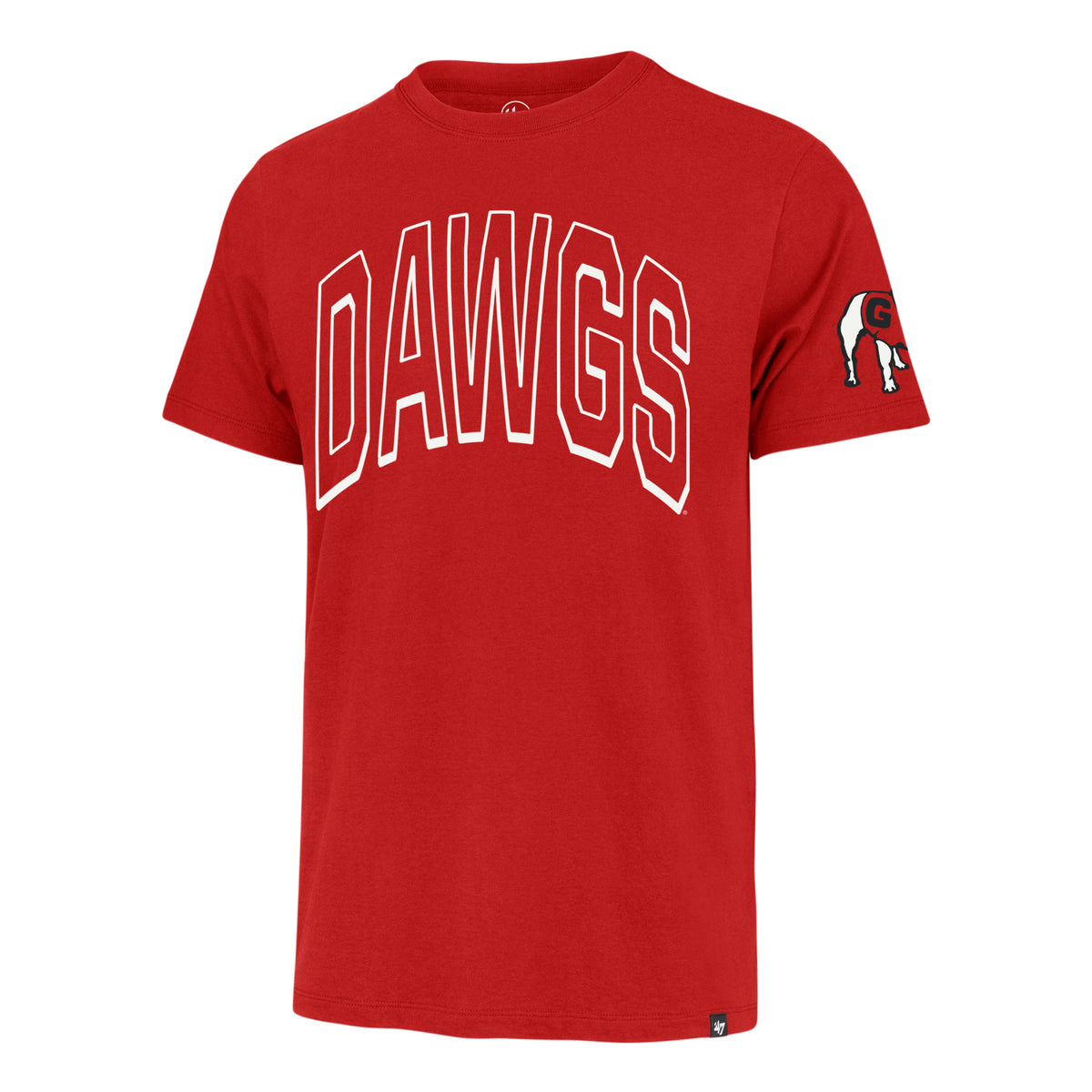 NCAA Georgia Bulldogs '47 Brand Call Out Franklin Red Tee - front