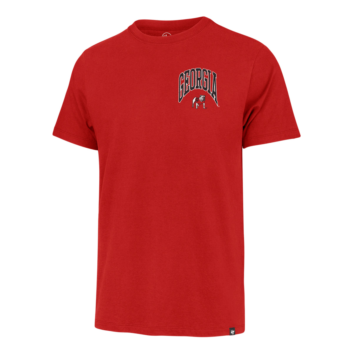 NCAA Georgia Bulldogs '47 Brand Arched Pass Franklin Red Tee - front
