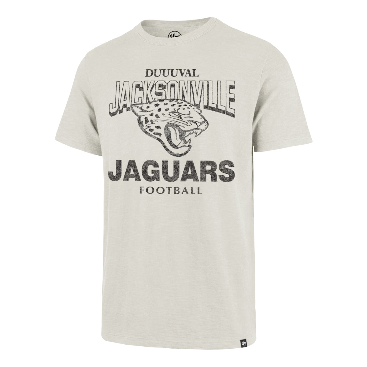 NFL Jacksonville Jaguars '47 Brand Head On Scrum Sandstone Tee - front