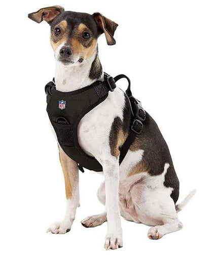 NFL Jacksonville Jaguars front clip pet harness with adjustable clips and cushioned breathable material